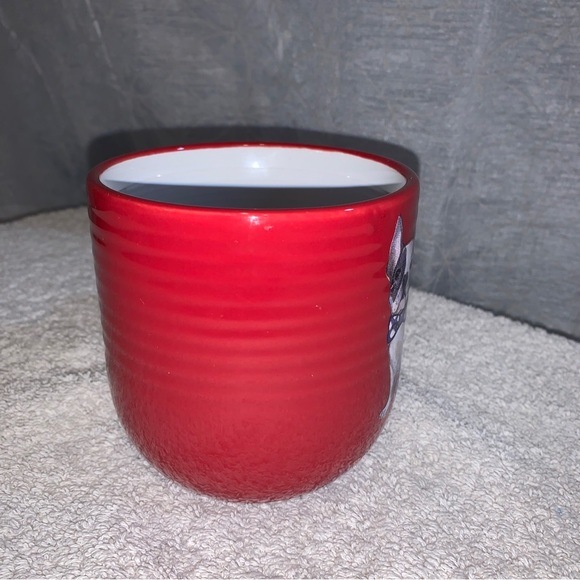 coffee/tea mug 8oz cup - Mr. French bulldog -red, blue polkadot bow tie- fun mug - Picture 14 of 15